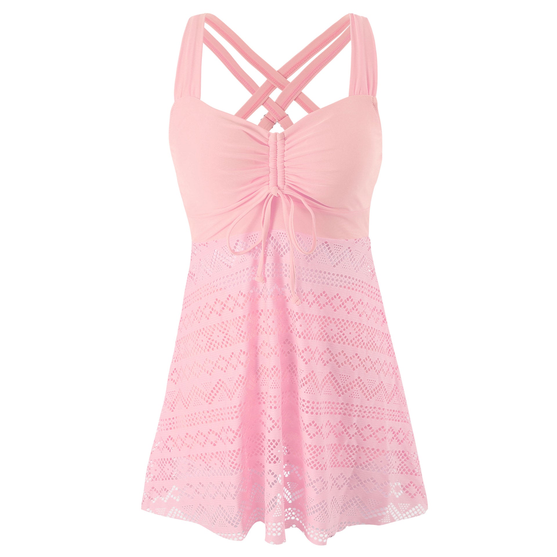 Korean Version Of Solid Color Lace One-piece Swimsuit - Beautinas