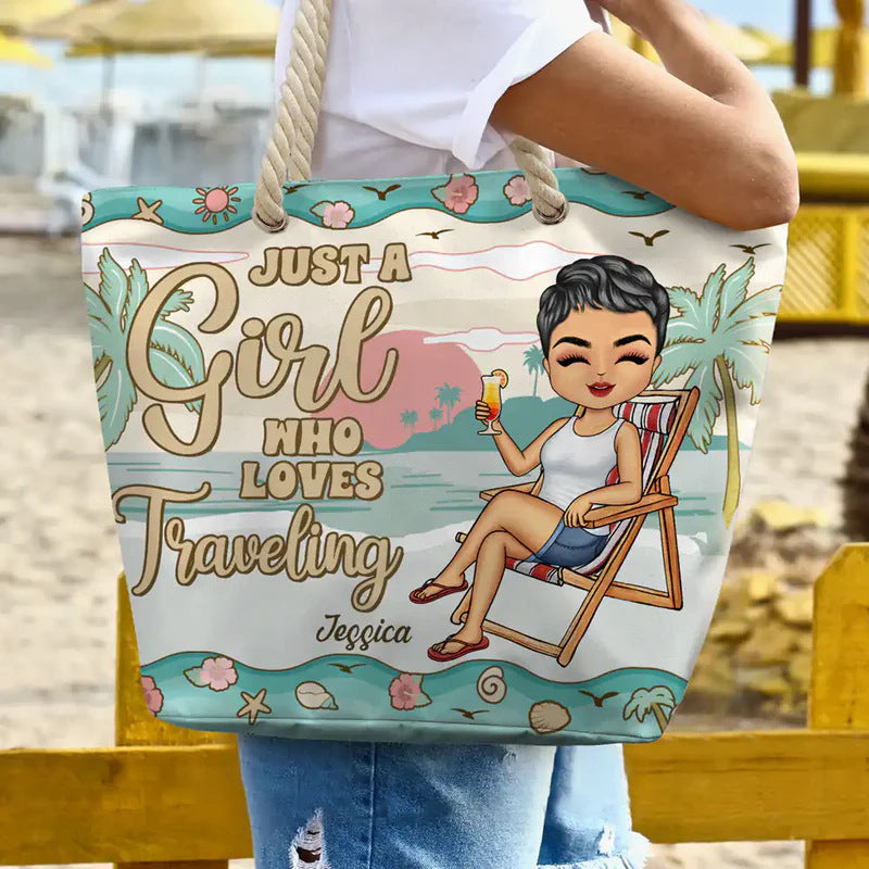 Cartoon Beach Leisure Shoulder Bag Printed - Beautinas