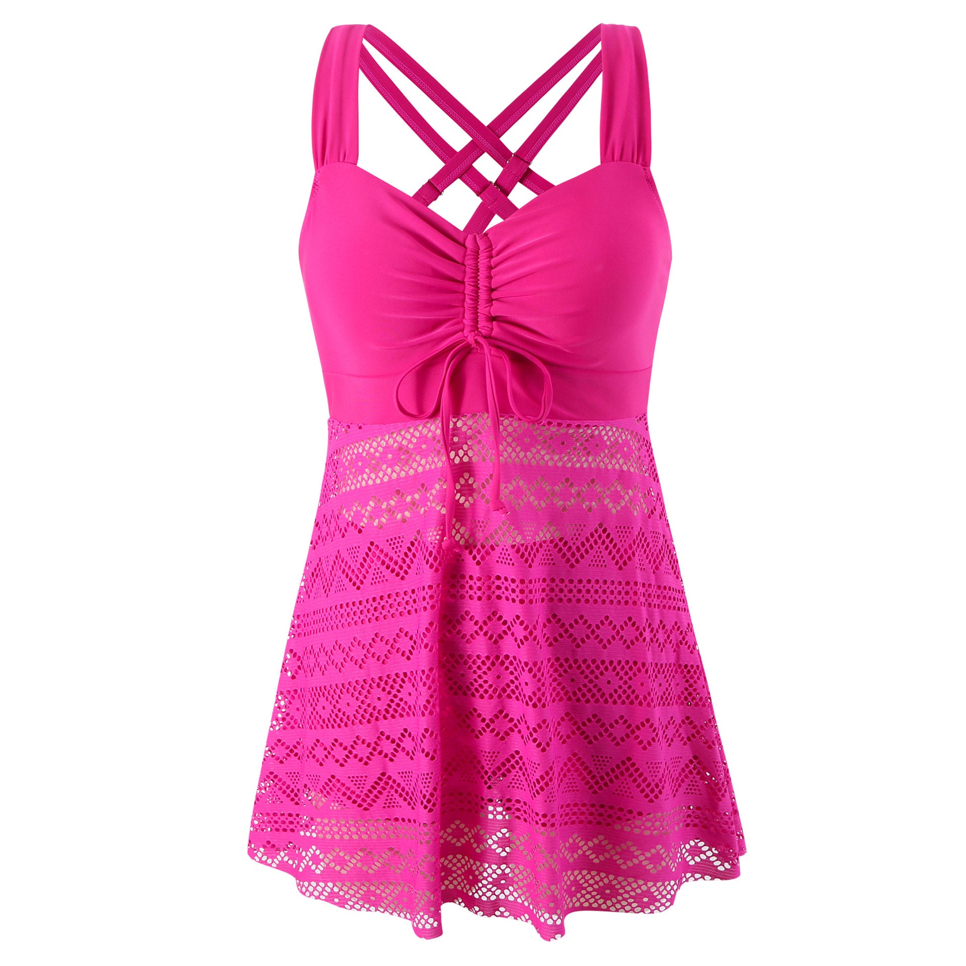 Korean Version Of Solid Color Lace One-piece Swimsuit - Beautinas