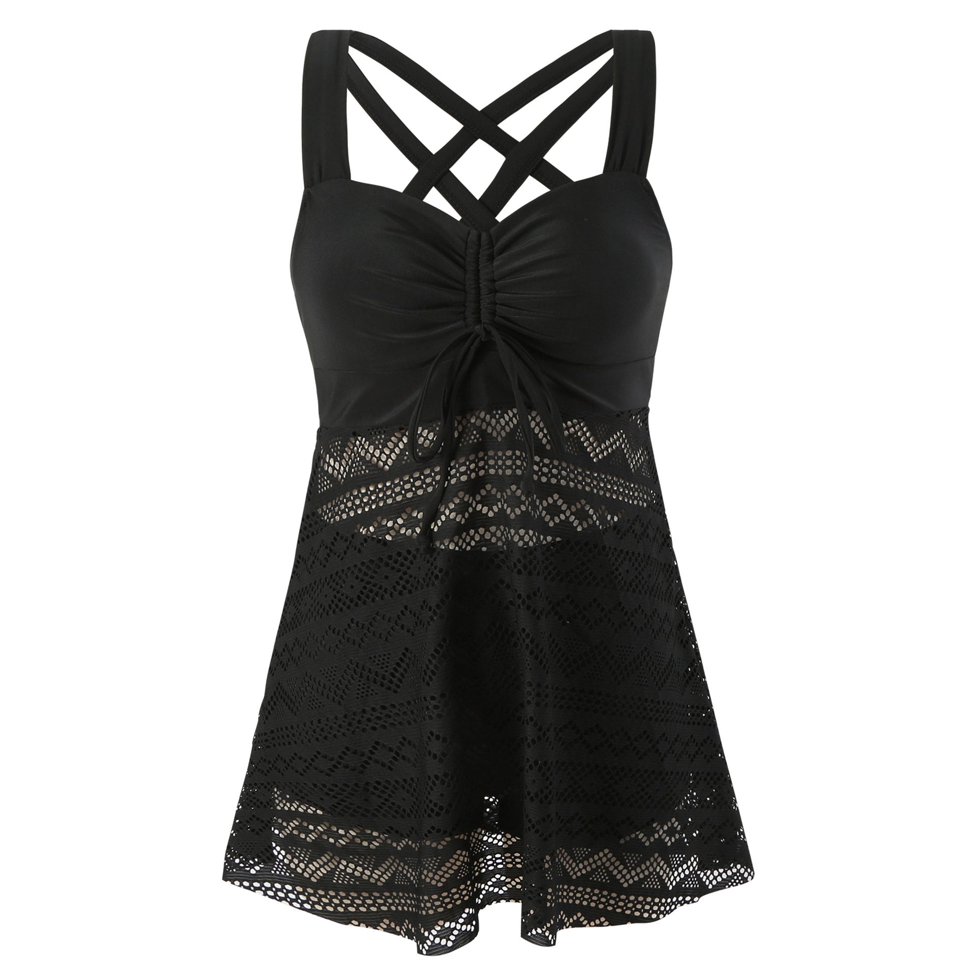 Korean Version Of Solid Color Lace One-piece Swimsuit - Beautinas
