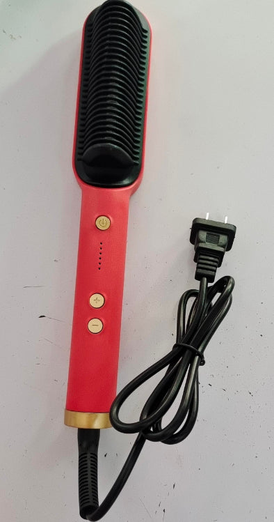 New 2 In 1 Hair Straightener Hot Comb Negative Ion Curling Tong Dual-purpose Electric Hair Brush - Beautinas