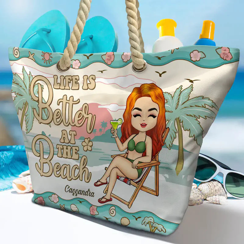 Cartoon Beach Leisure Shoulder Bag Printed - Beautinas