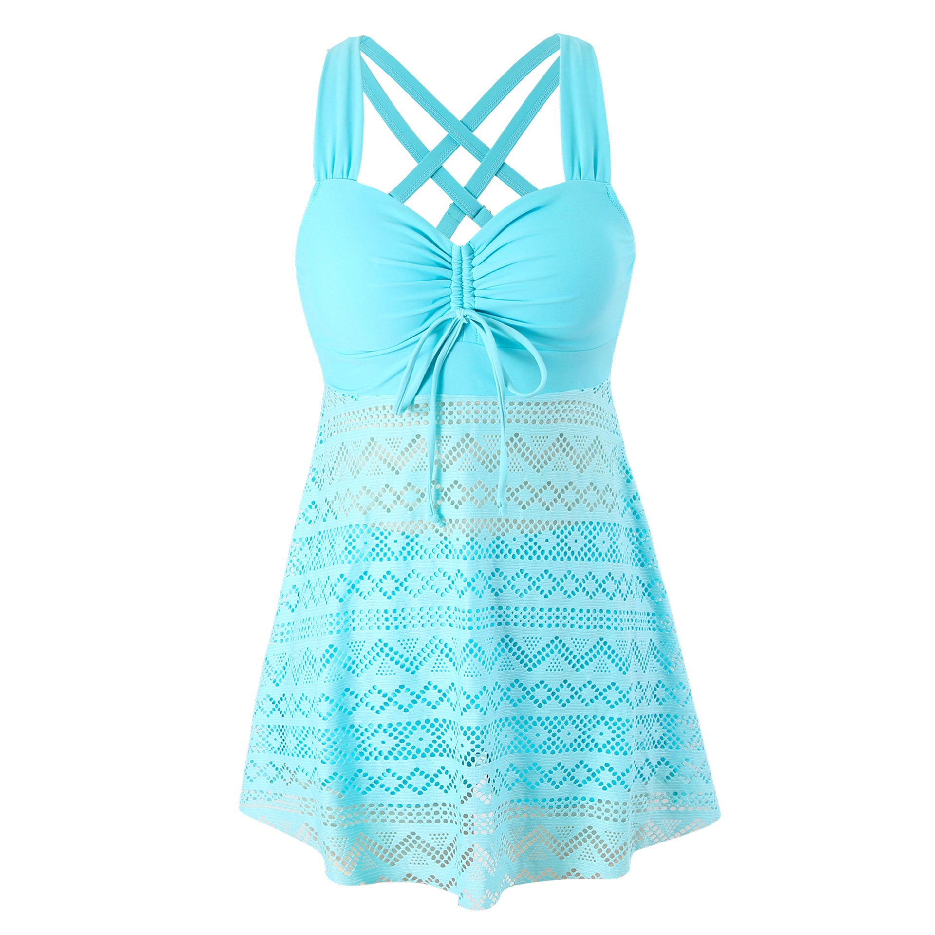 Korean Version Of Solid Color Lace One-piece Swimsuit - Beautinas