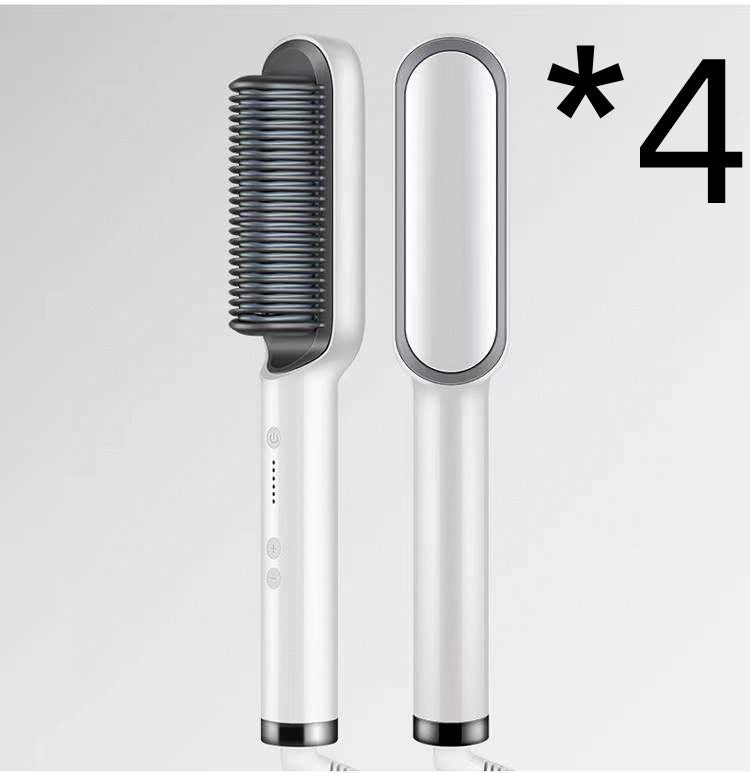 New 2 In 1 Hair Straightener Hot Comb Negative Ion Curling Tong Dual-purpose Electric Hair Brush - Beautinas